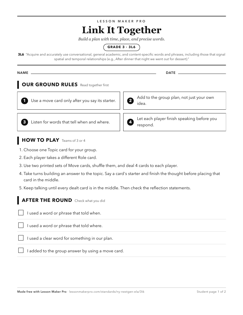 Preview of the 3L6 printable worksheet