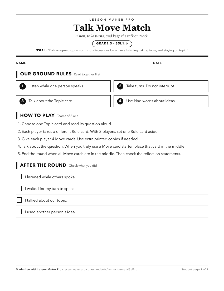 Preview of the 3SL1.b printable worksheet