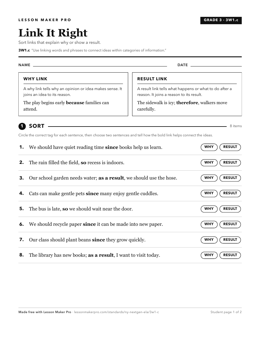 Preview of the 3W1.c printable worksheet
