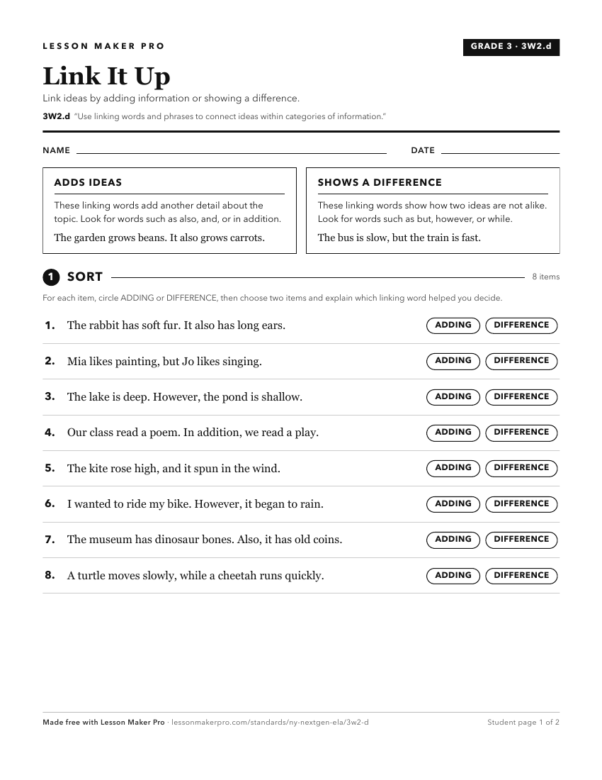 Preview of the 3W2.d printable worksheet