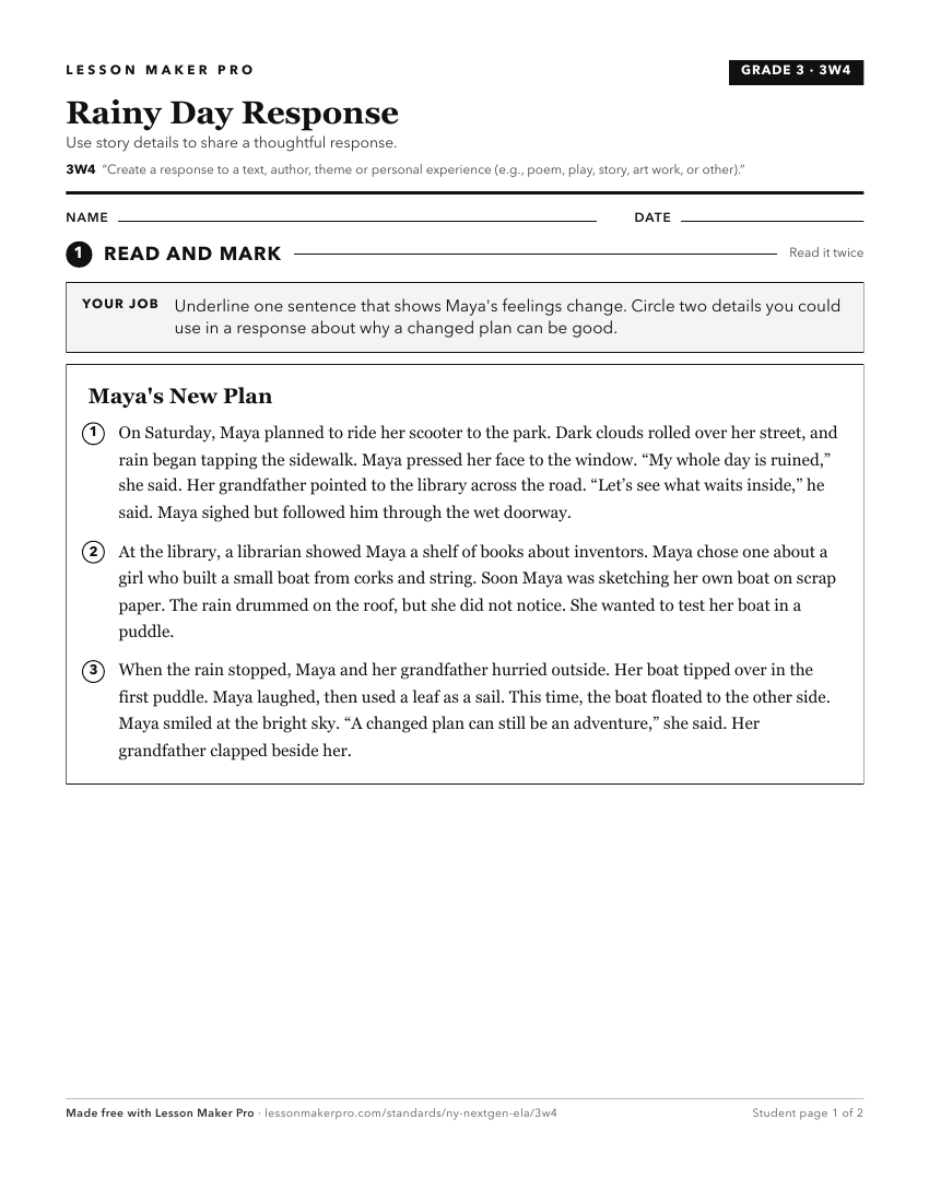 Preview of the 3W4 printable worksheet