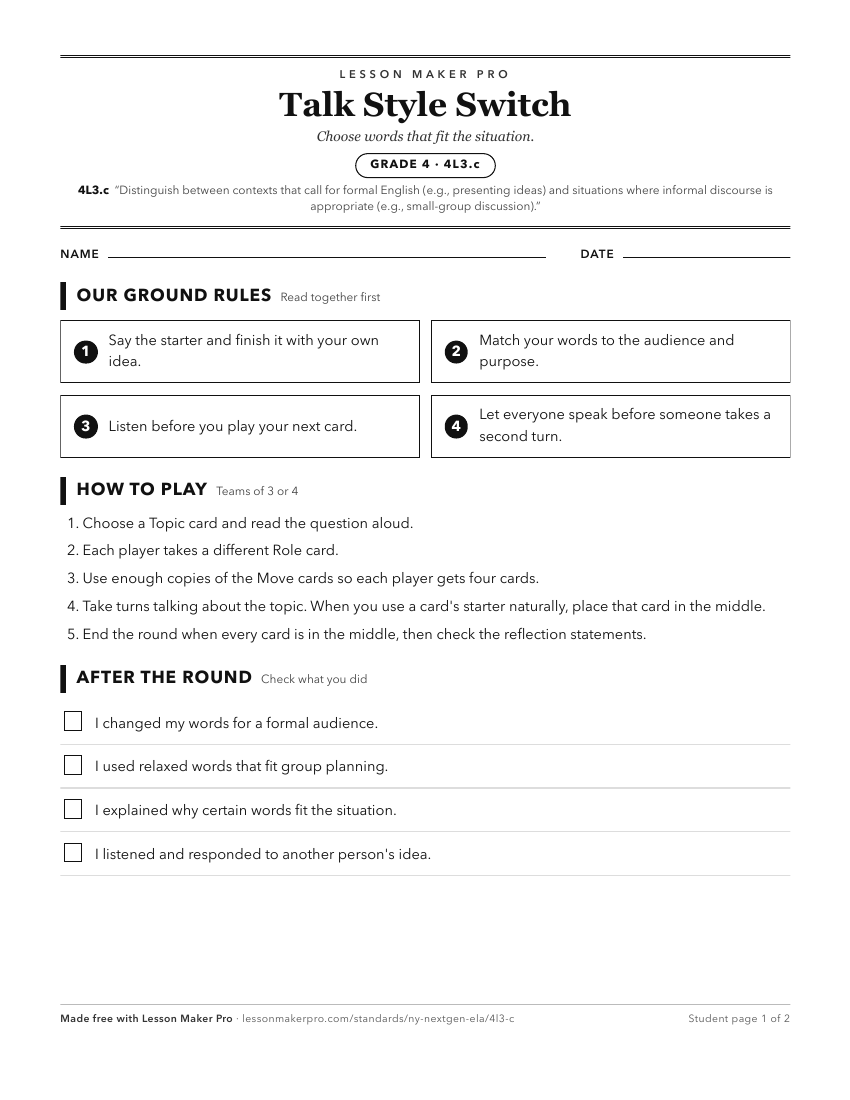 Preview of the 4L3.c printable worksheet