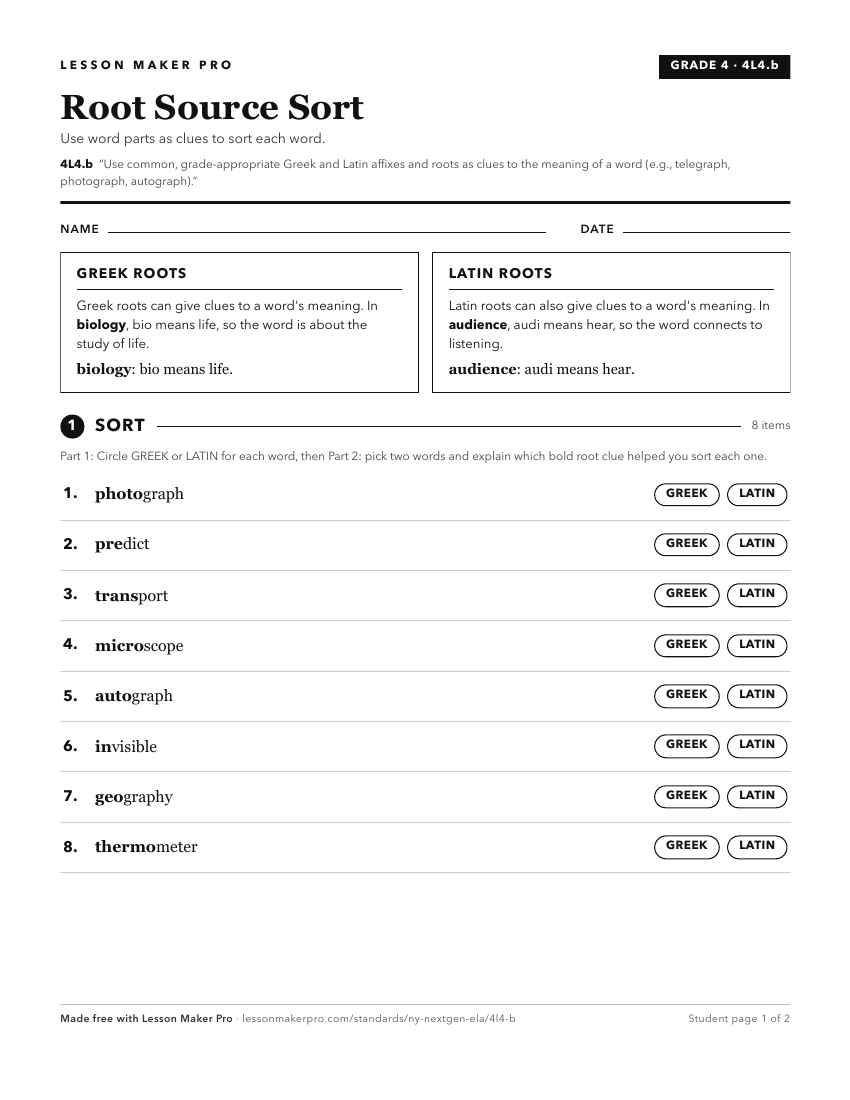 Preview of the 4L4.b printable worksheet