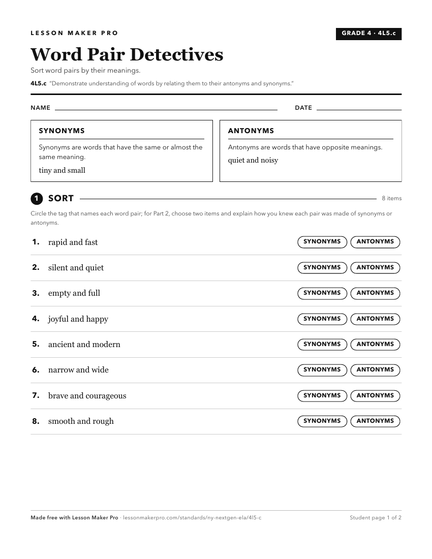 Preview of the 4L5.c printable worksheet