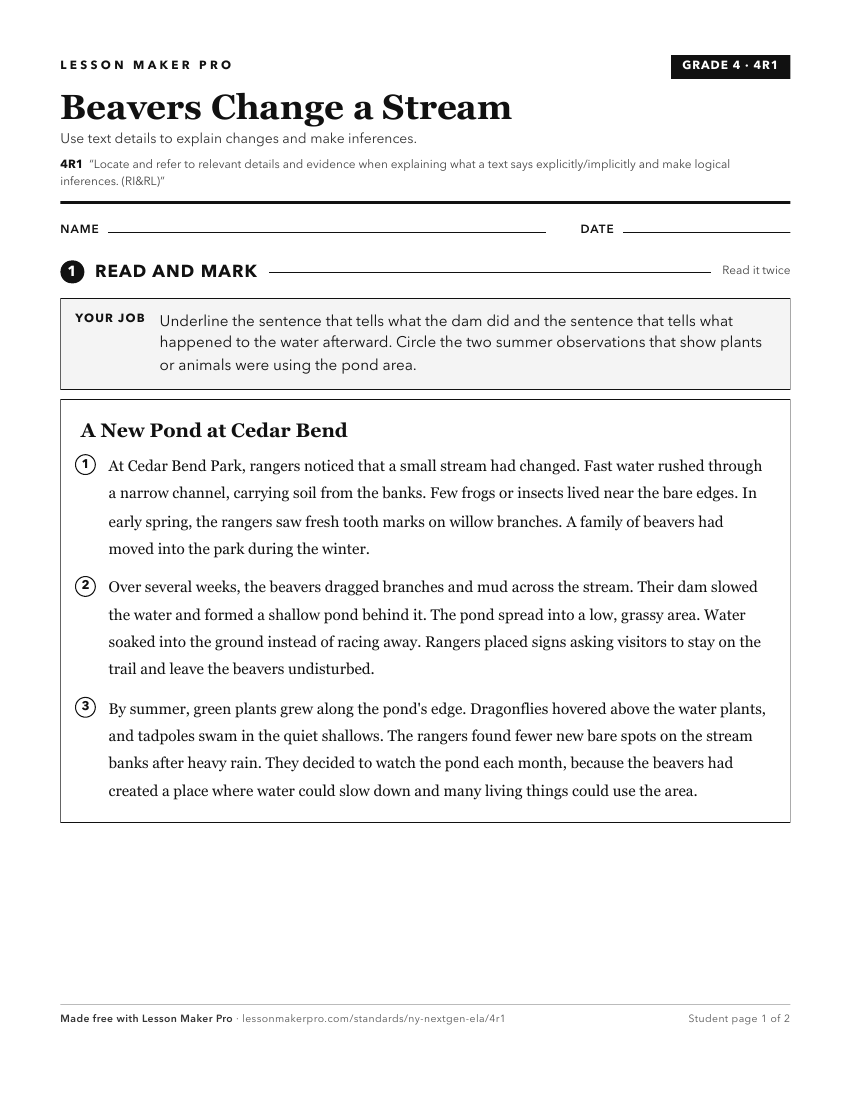 Preview of the 4R1 printable worksheet