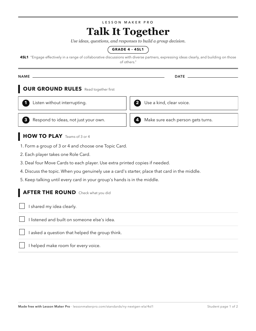 Preview of the 4SL1 printable worksheet