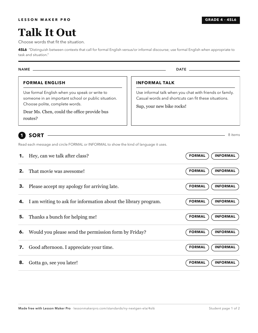 Preview of the 4SL6 printable worksheet