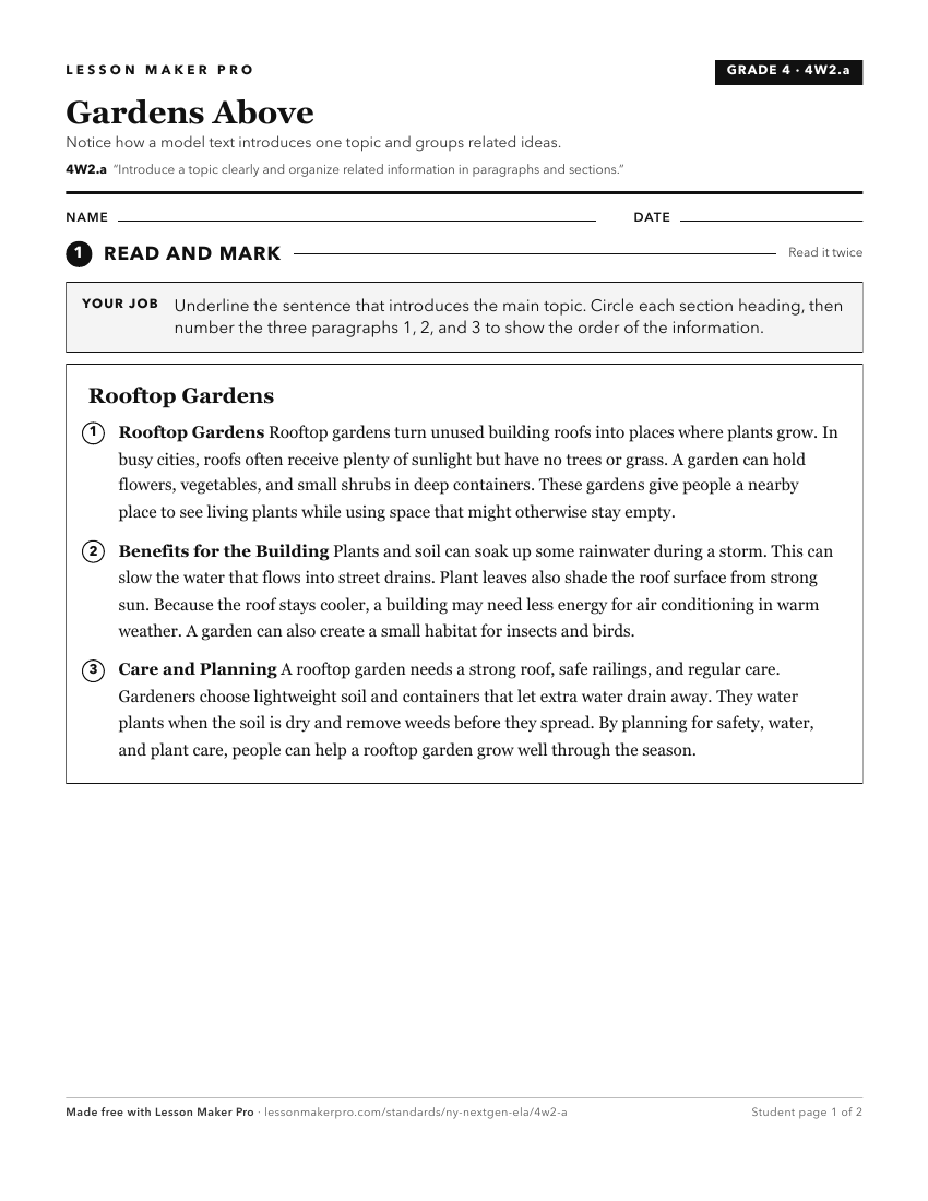 Preview of the 4W2.a printable worksheet