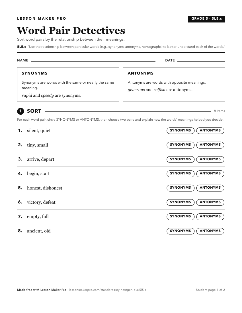 Preview of the 5L5.c printable worksheet