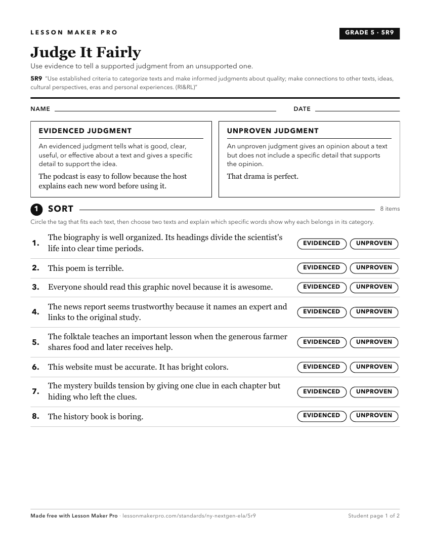 Preview of the 5R9 printable worksheet