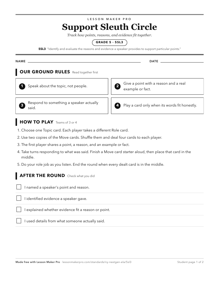 Preview of the 5SL3 printable worksheet