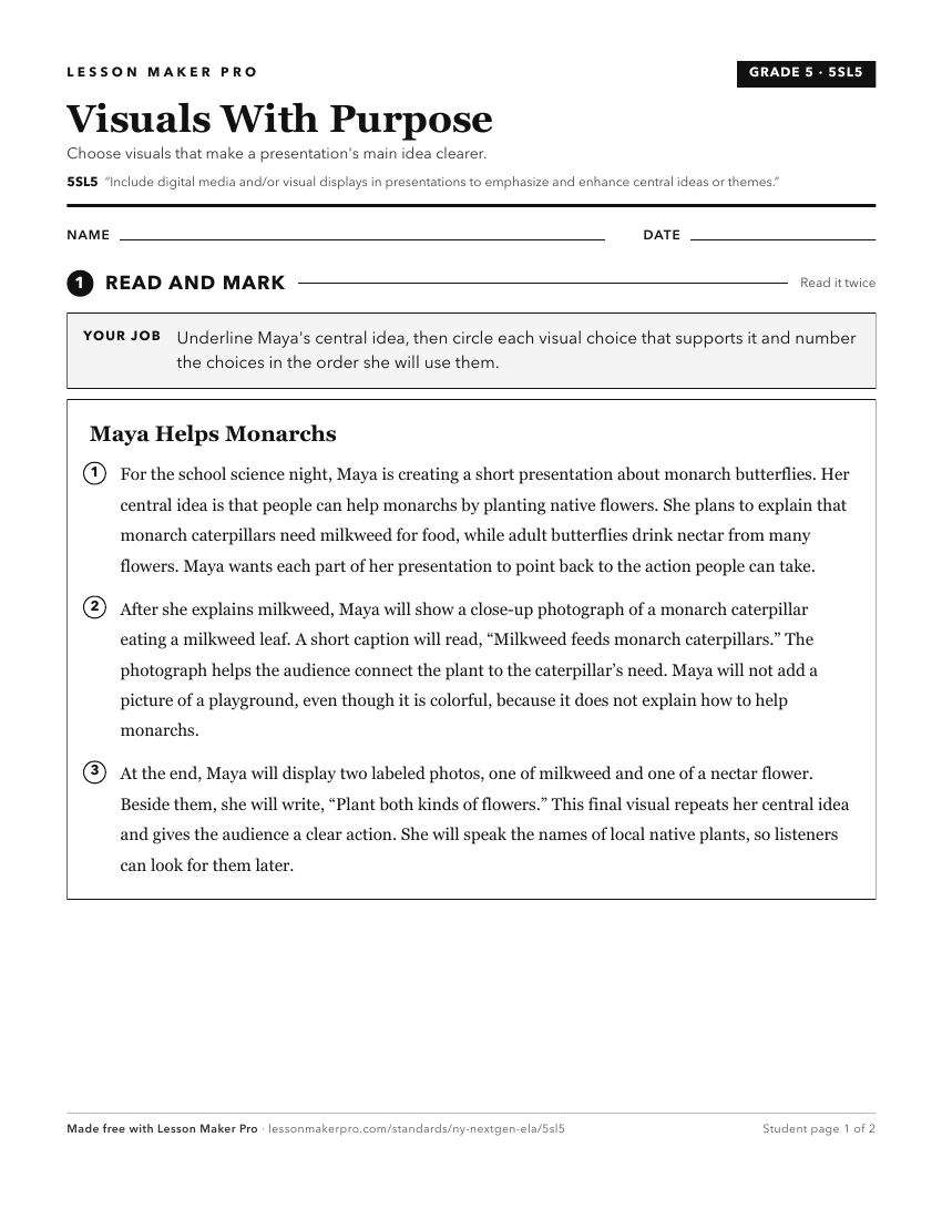 Preview of the 5SL5 printable worksheet