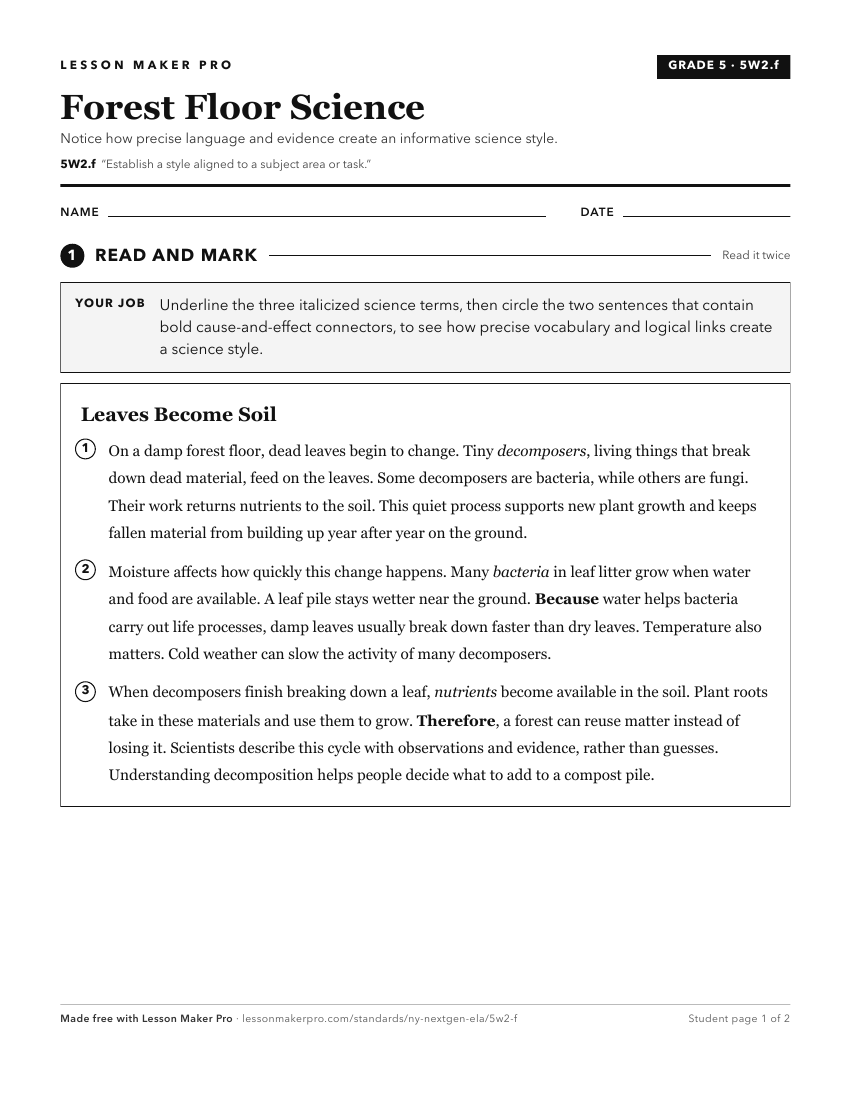 Preview of the 5W2.f printable worksheet