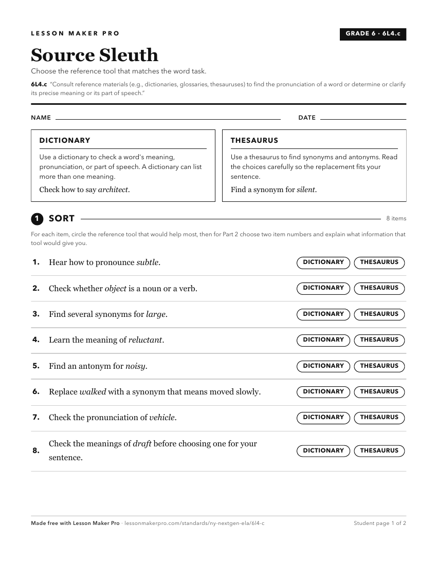 Preview of the 6L4.c printable worksheet