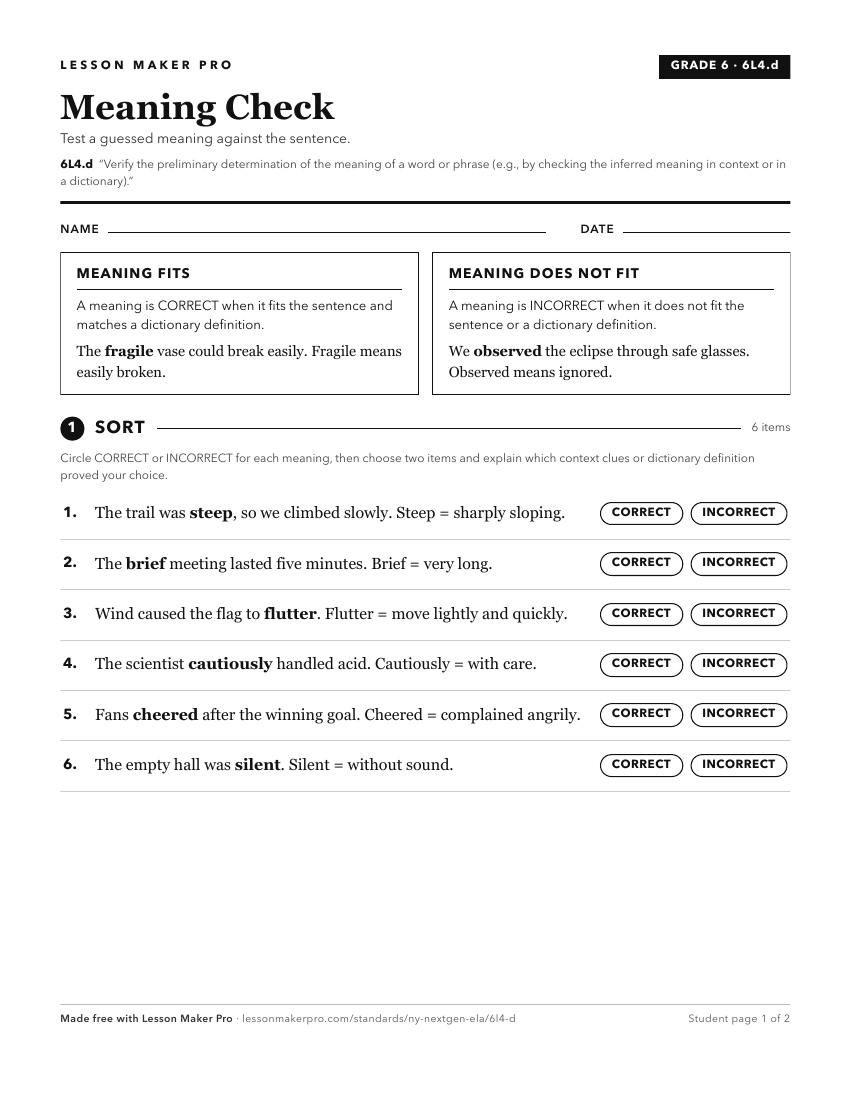 Preview of the 6L4.d printable worksheet