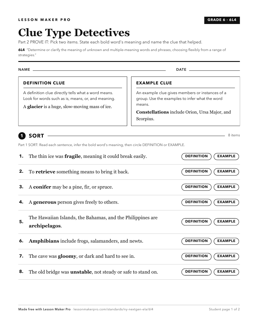 Preview of the 6L4 printable worksheet