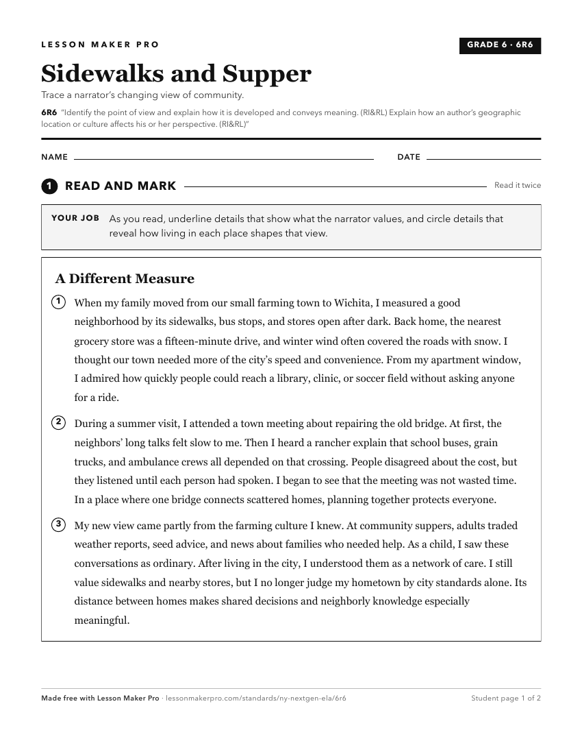 Preview of the 6R6 printable worksheet