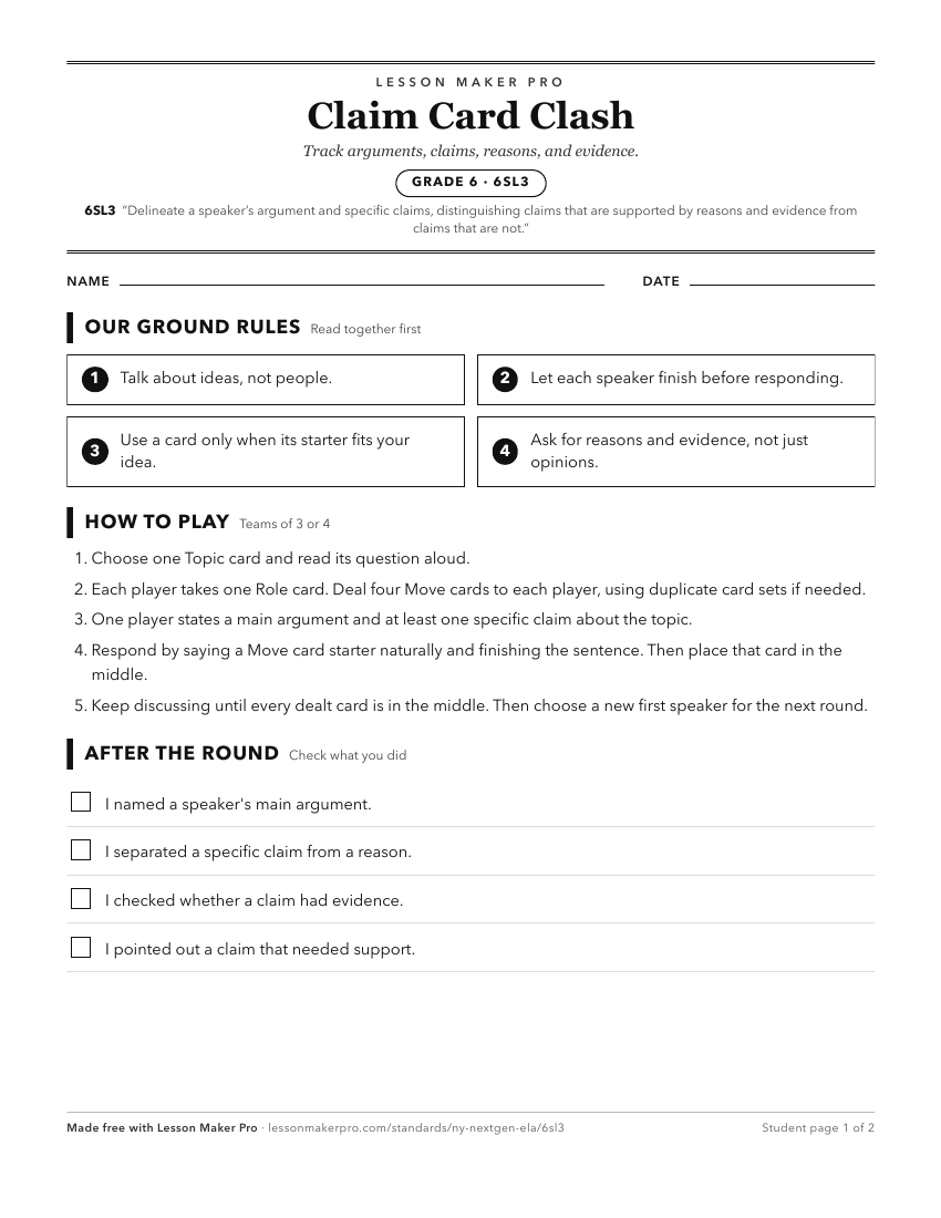 Preview of the 6SL3 printable worksheet