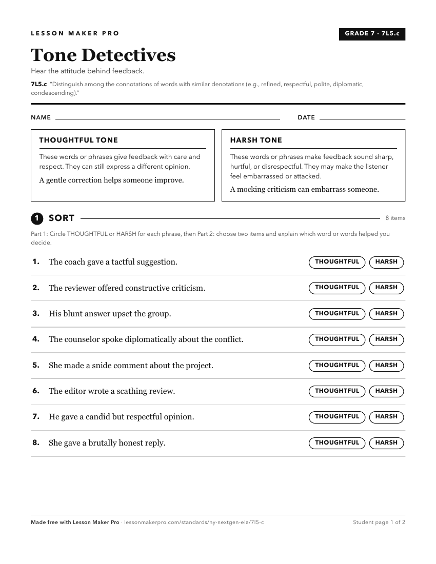 Preview of the 7L5.c printable worksheet