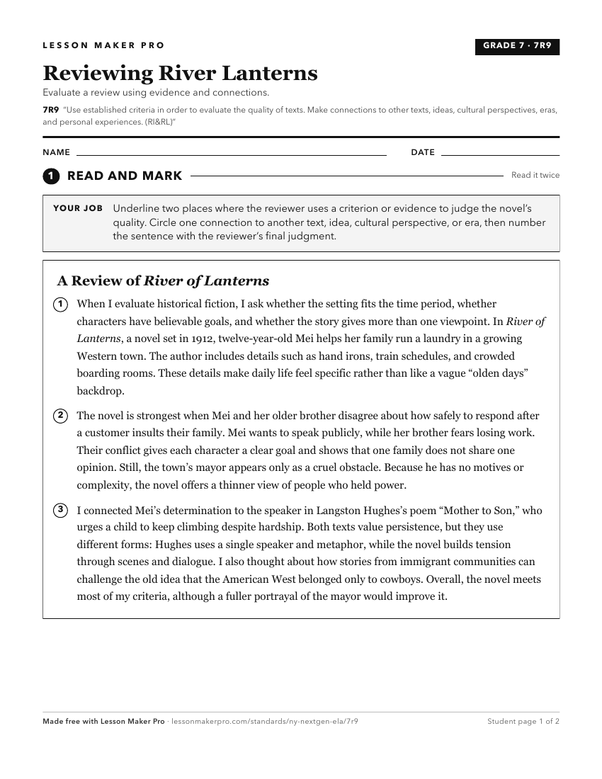 Preview of the 7R9 printable worksheet