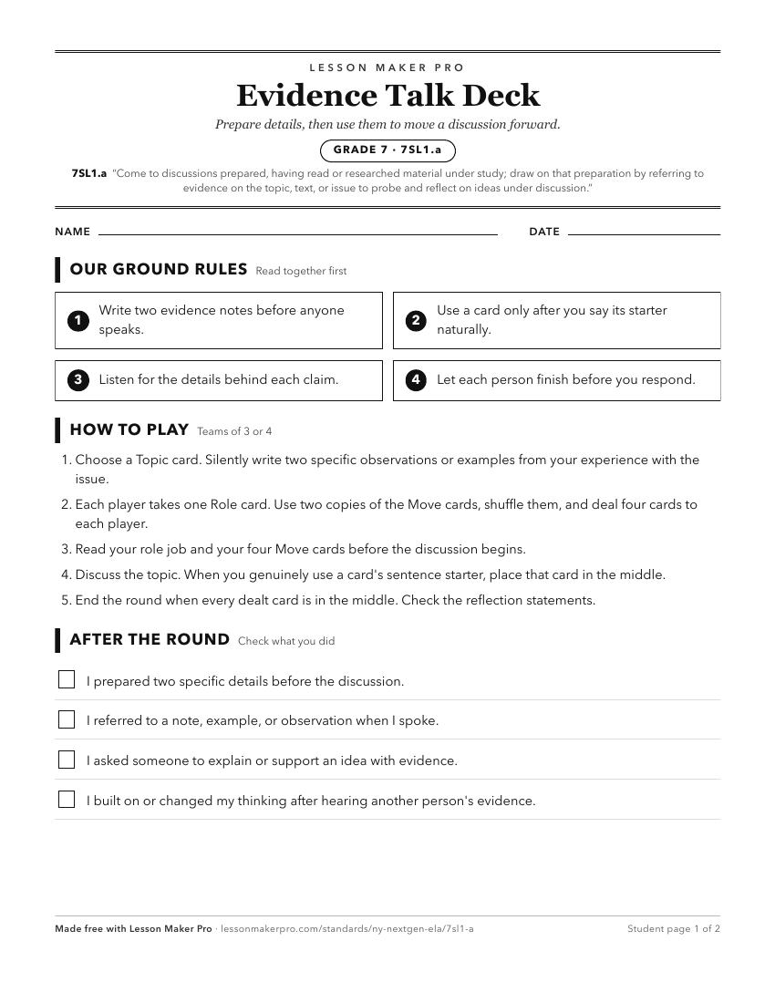 Preview of the 7SL1.a printable worksheet