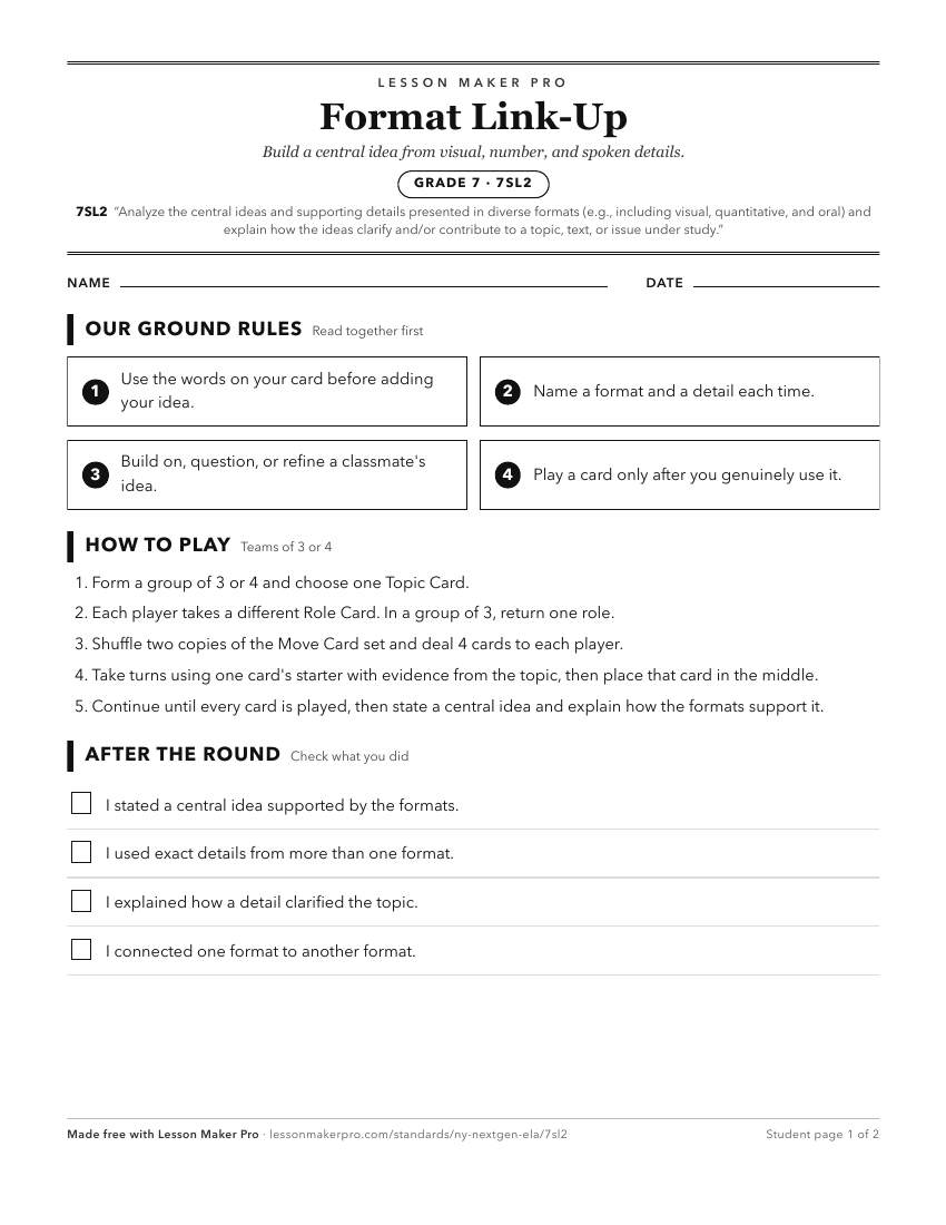 Preview of the 7SL2 printable worksheet