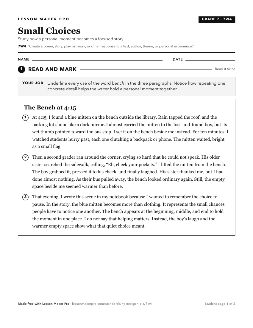 Preview of the 7W4 printable worksheet