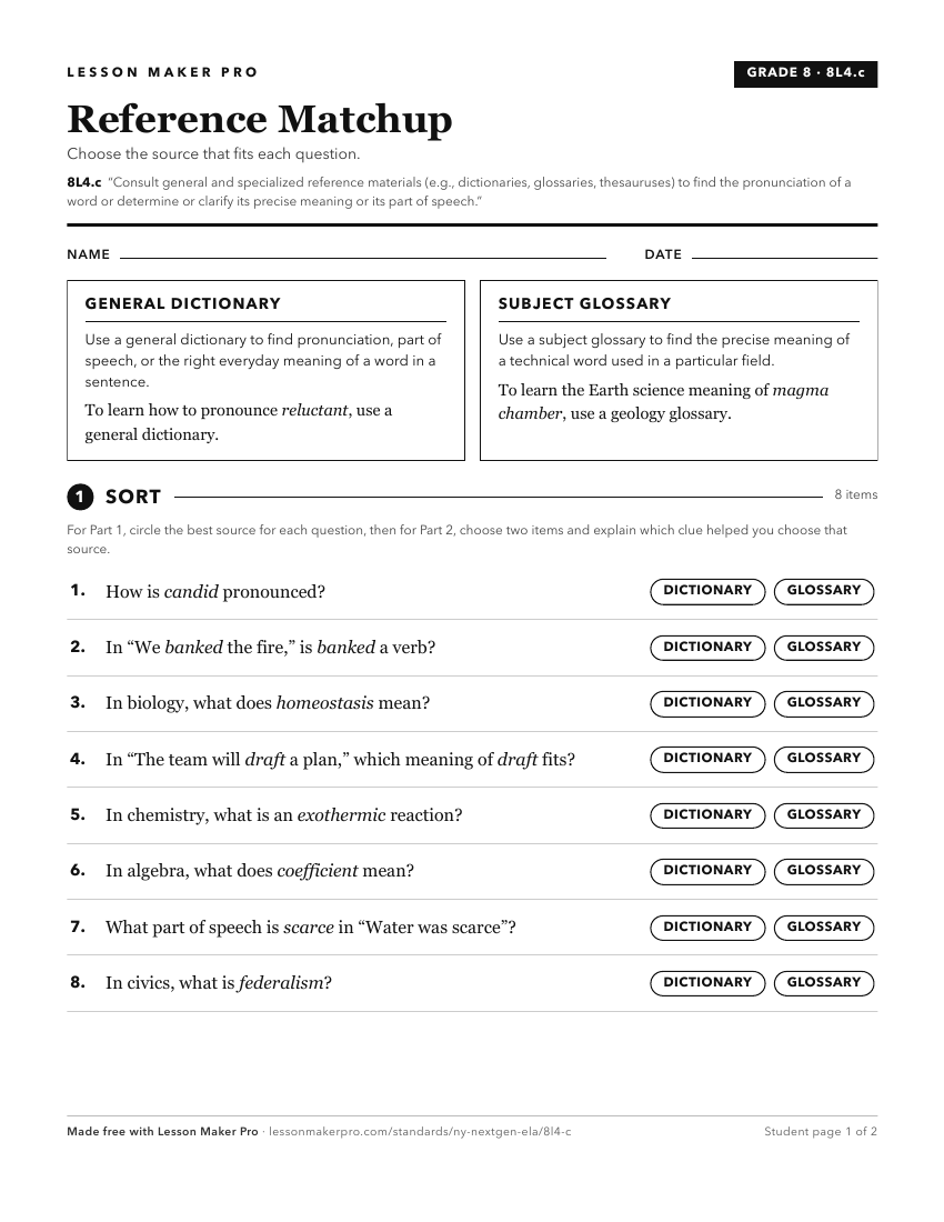 Preview of the 8L4.c printable worksheet