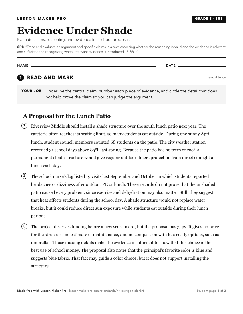 Preview of the 8R8 printable worksheet