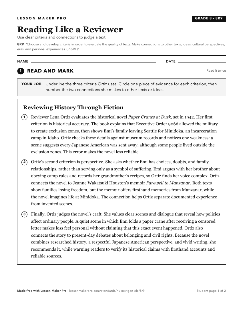 Preview of the 8R9 printable worksheet