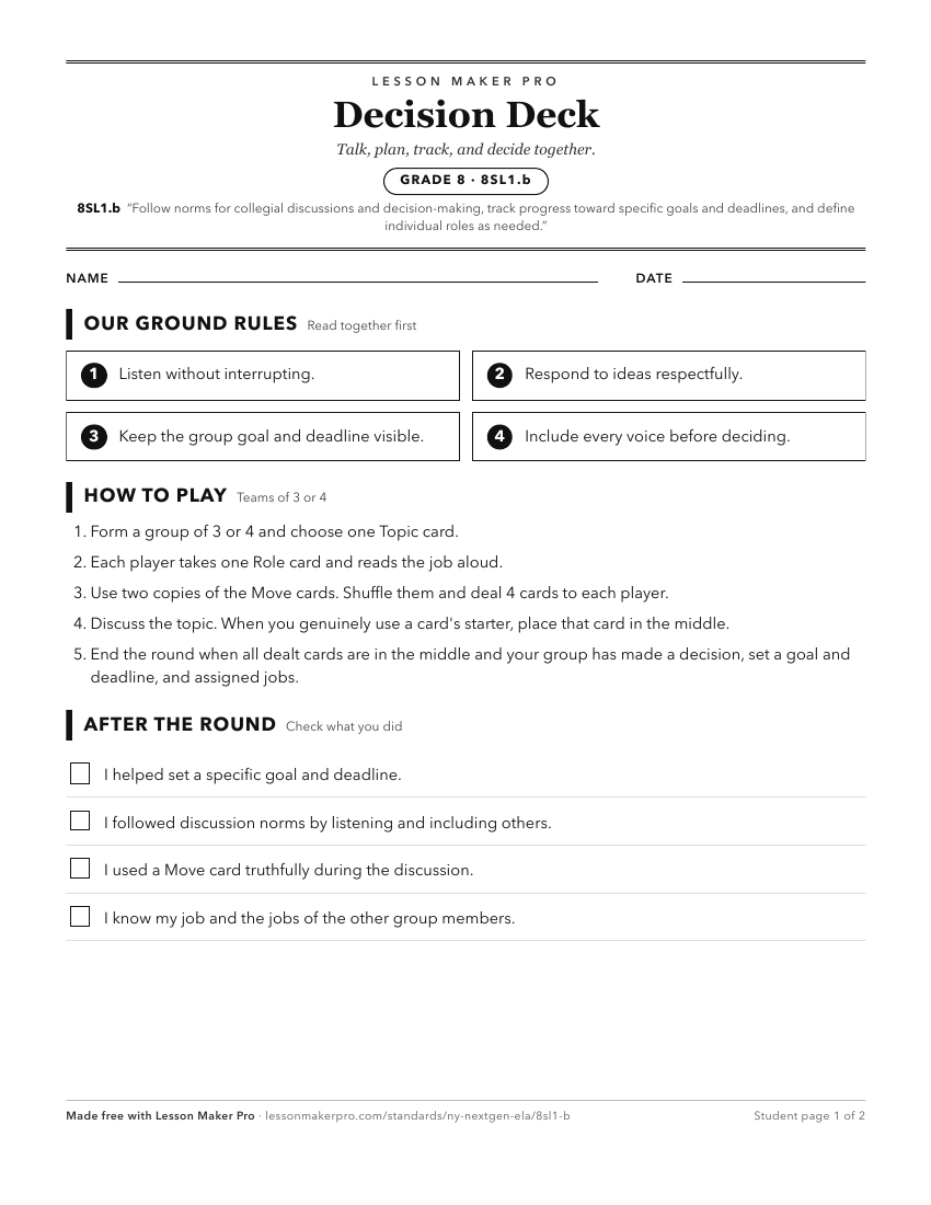 Preview of the 8SL1.b printable worksheet