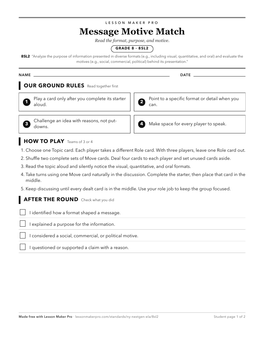 Preview of the 8SL2 printable worksheet