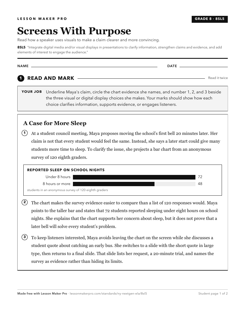 Preview of the 8SL5 printable worksheet