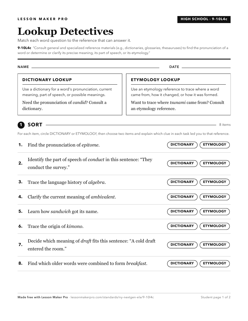 Preview of the 9-10L4c printable worksheet