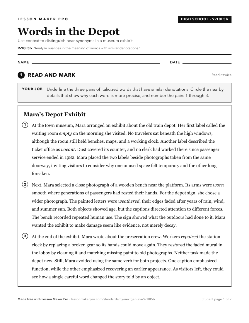 Preview of the 9-10L5b printable worksheet