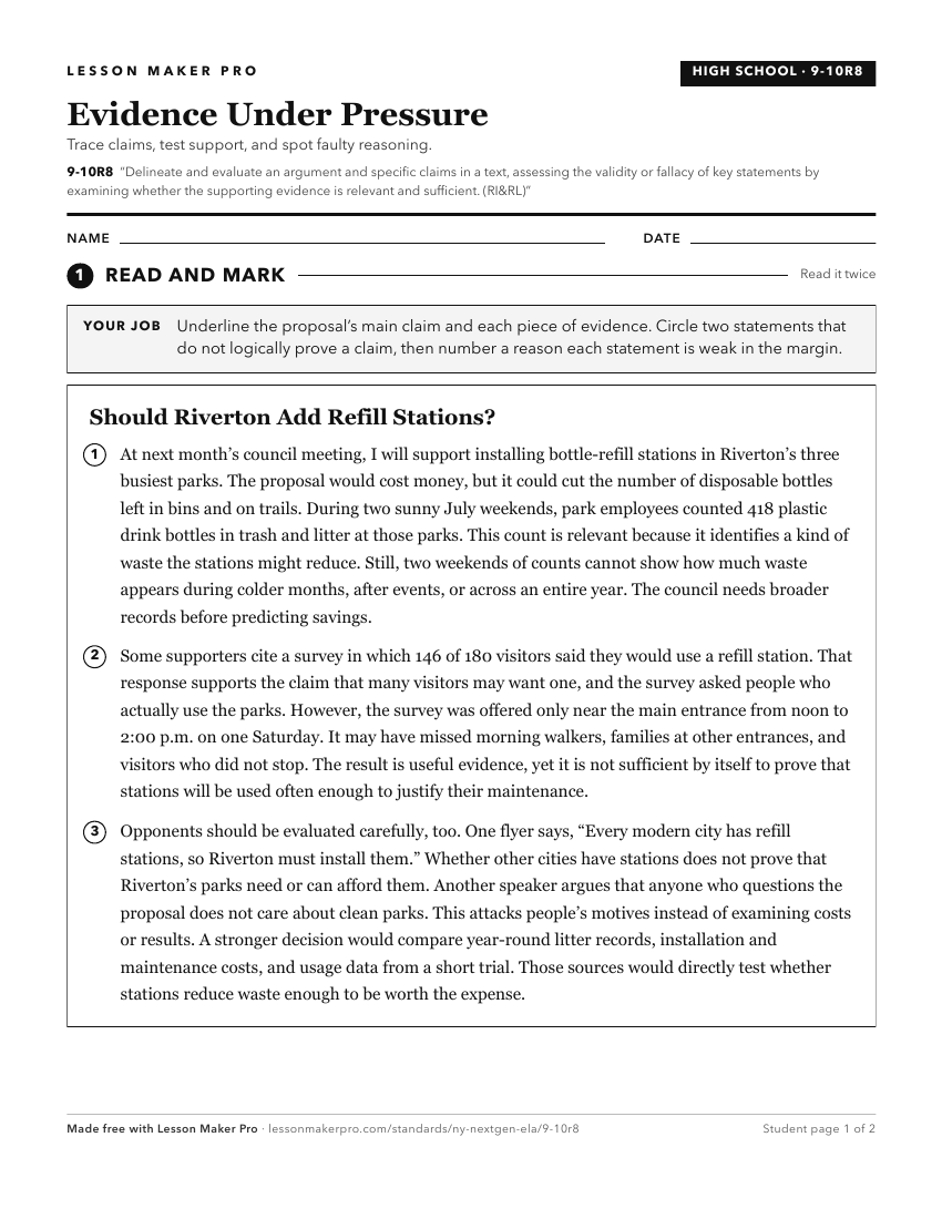 Preview of the 9-10R8 printable worksheet