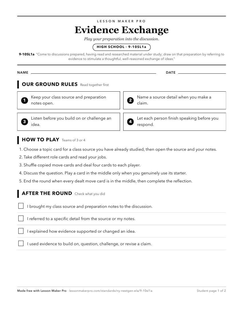 Preview of the 9-10SL1a printable worksheet