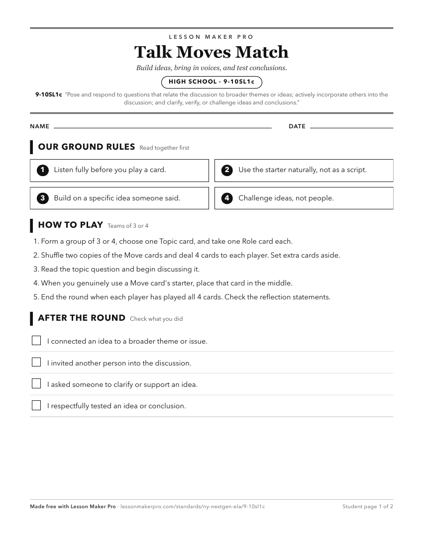 Preview of the 9-10SL1c printable worksheet