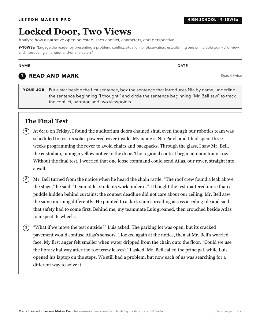Preview of the 9-10W3a printable worksheet