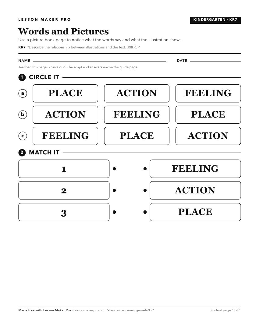 Preview of the KR7 printable worksheet