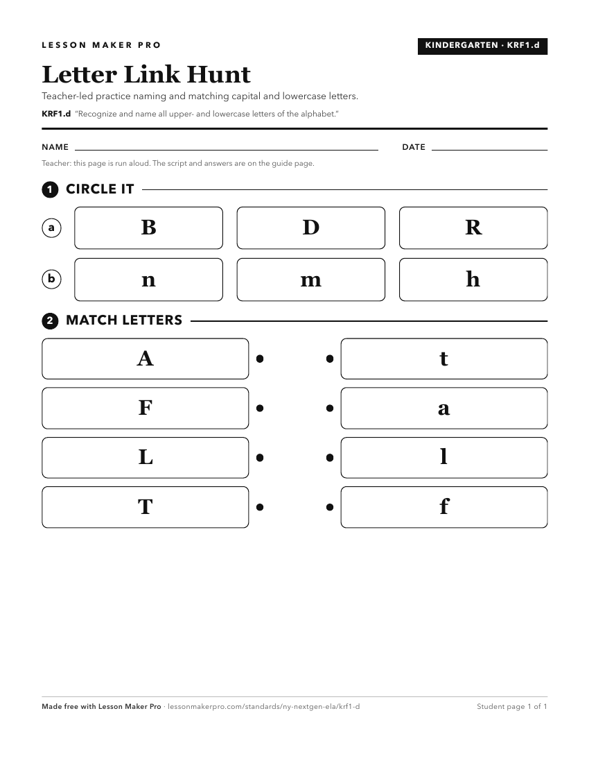 Preview of the KRF1.d printable worksheet