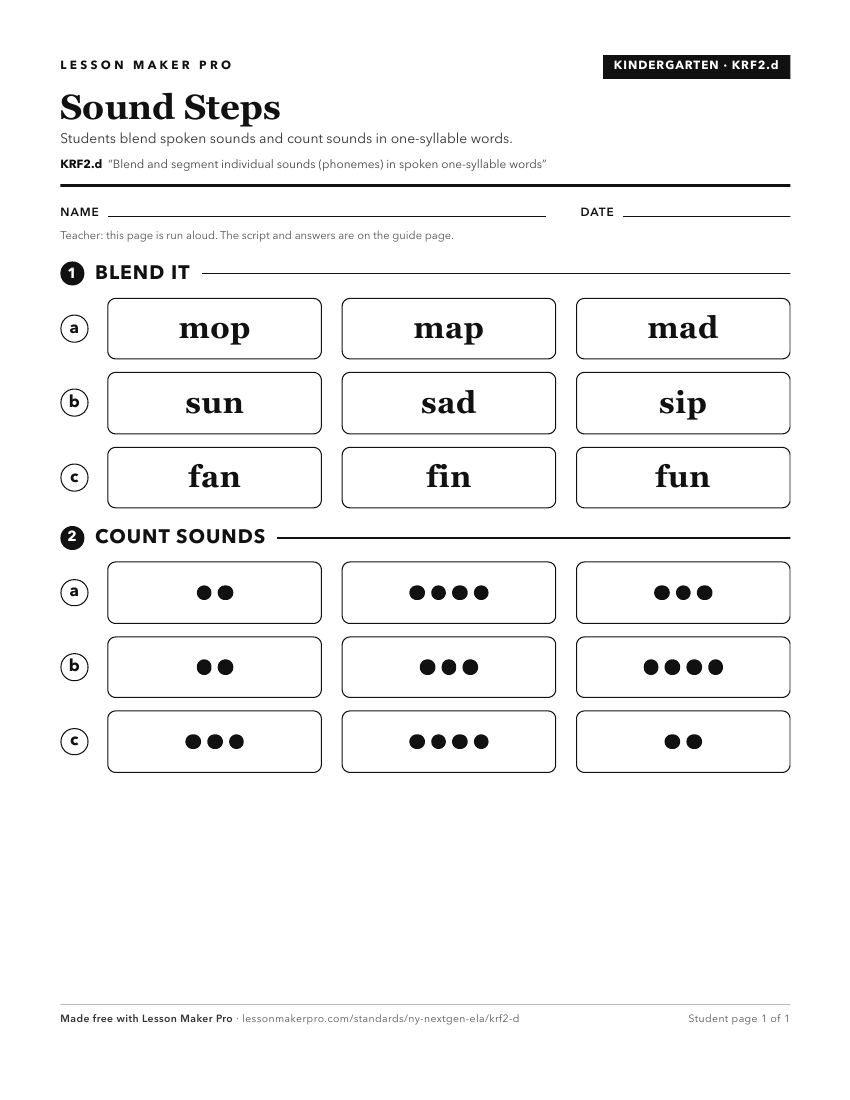 Preview of the KRF2.d printable worksheet