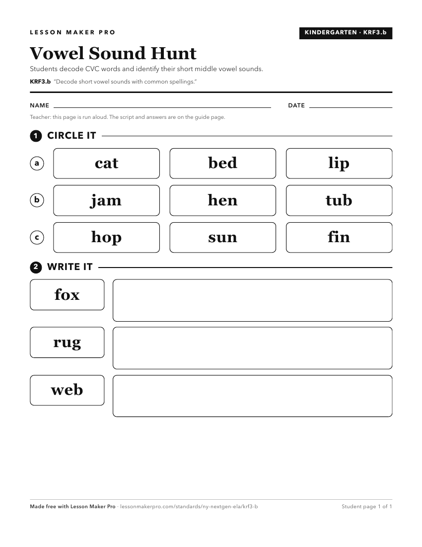 Preview of the KRF3.b printable worksheet