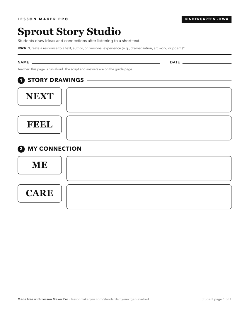 Preview of the KW4 printable worksheet