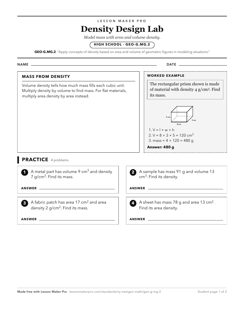 Preview of the GEO-G.MG.2 printable worksheet