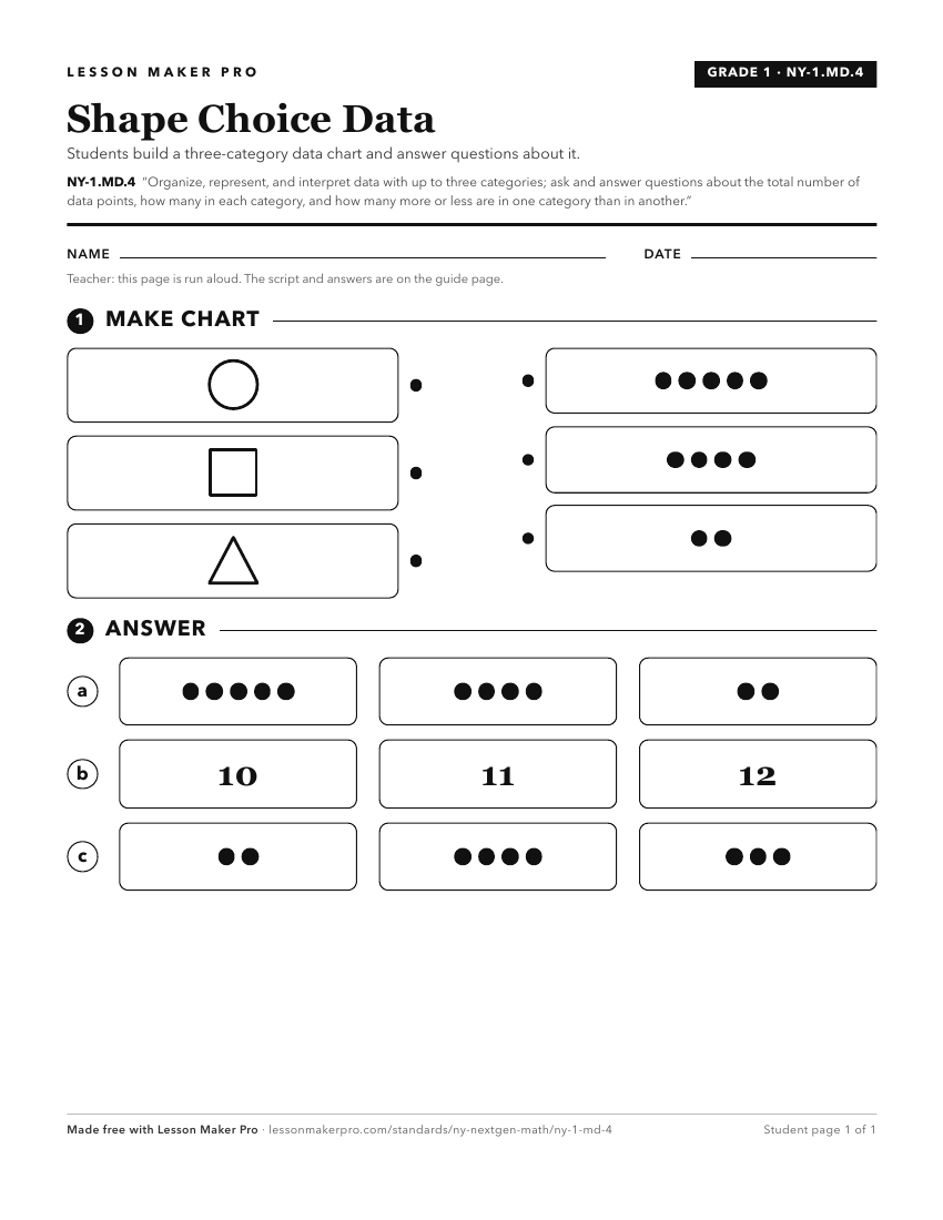 Preview of the NY-1.MD.4 printable worksheet