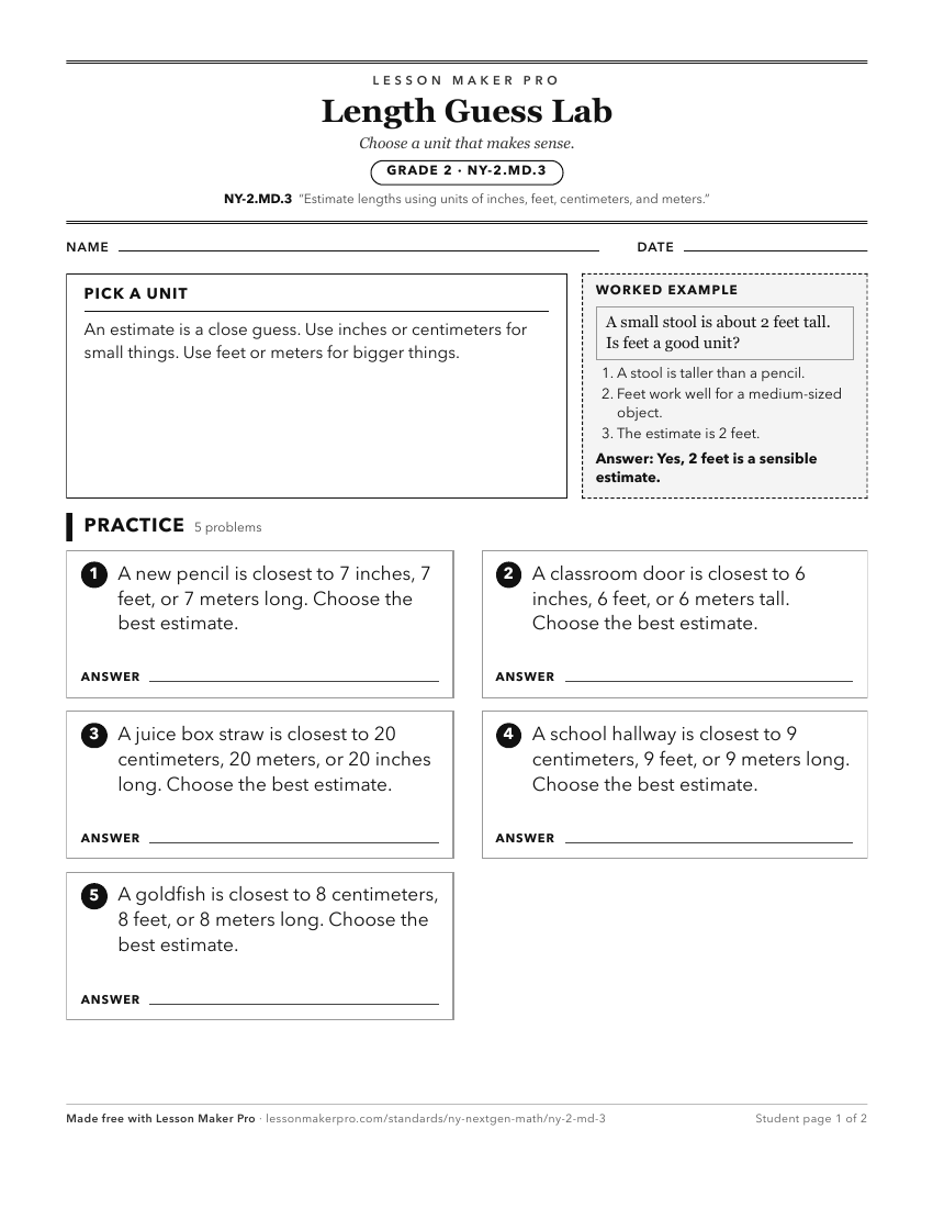 Preview of the NY-2.MD.3 printable worksheet