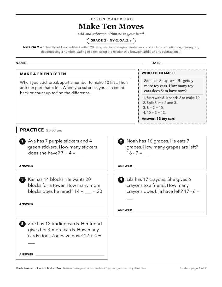 Preview of the NY-2.OA.2.a printable worksheet