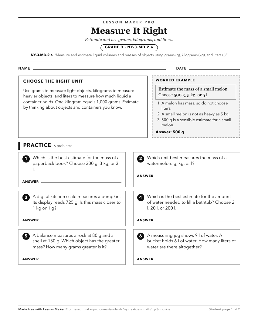 Preview of the NY-3.MD.2.a printable worksheet