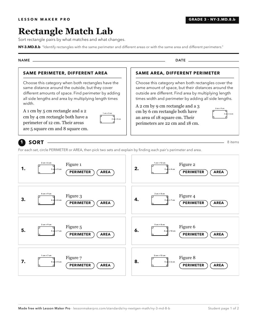 Preview of the NY-3.MD.8.b printable worksheet
